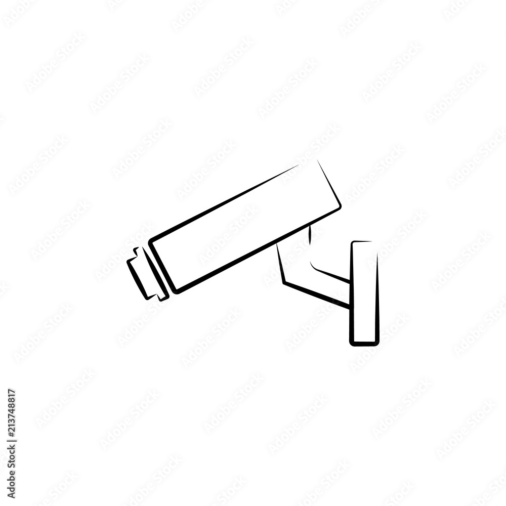 Poster surveillance camera outine logo style icon. element of photo icon for mobile concept and web apps. o