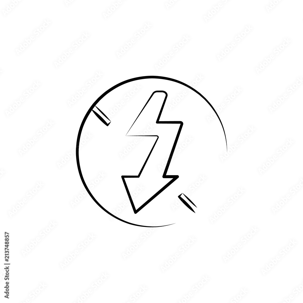 Poster flash off sign outine logo style icon. element of photo icon for mobile concept and web apps. outlin
