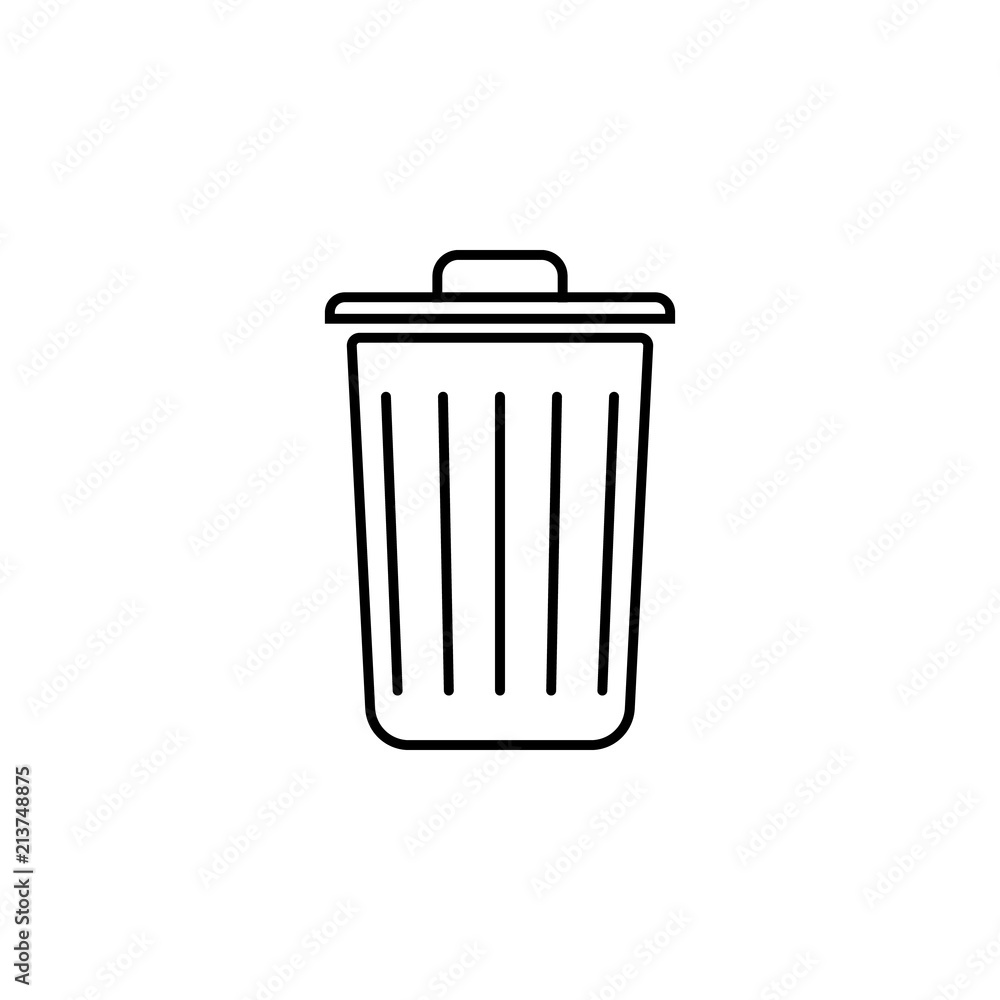 Poster bin outine logo style icon. element of photo icon for mobile concept and web apps. outline bin icon 