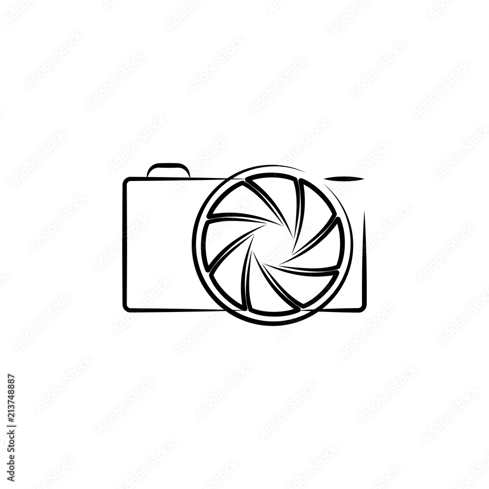 Poster camera outine logo style icon. element of photo icon for mobile concept and web apps. outline camera
