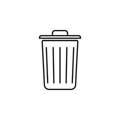bin outine logo style icon. Element of photo icon for mobile concept and web apps. Outline bin icon can be used for web and mobile