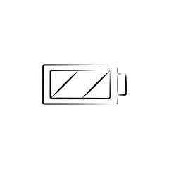 battery mark outine logo style icon. Element of photo icon for mobile concept and web apps. Outline battery mark icon can be used for web and mobile