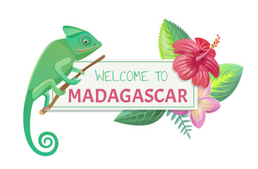 Welcome to Madagascar Title Vector Illustration