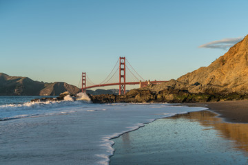 The beach next to Golden Gate Bridge