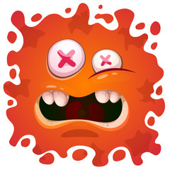 Cute, funny, crazy monster character. Helloween illustration Vector eps 10