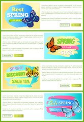 Best Choice Spring Sale Labels Posters Butterfly