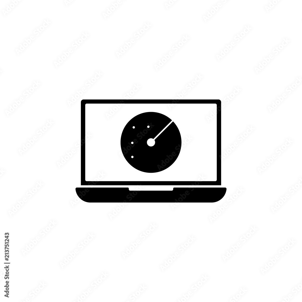 Poster virus scan on computer icon. element of cybersecurity icon for mobile concept and web apps. glyph st