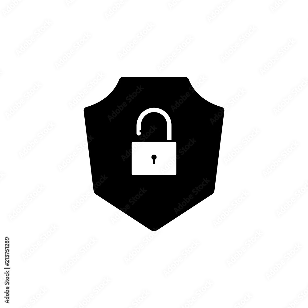 Poster padlock icon. element of cybersecurity icon for mobile concept and web apps. glyph style padlock ico