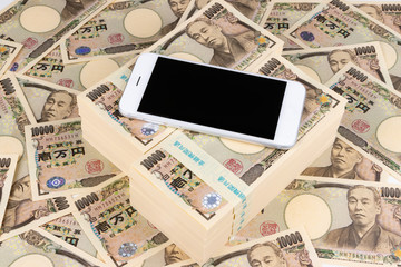 札束　1万円札　財産イメージ