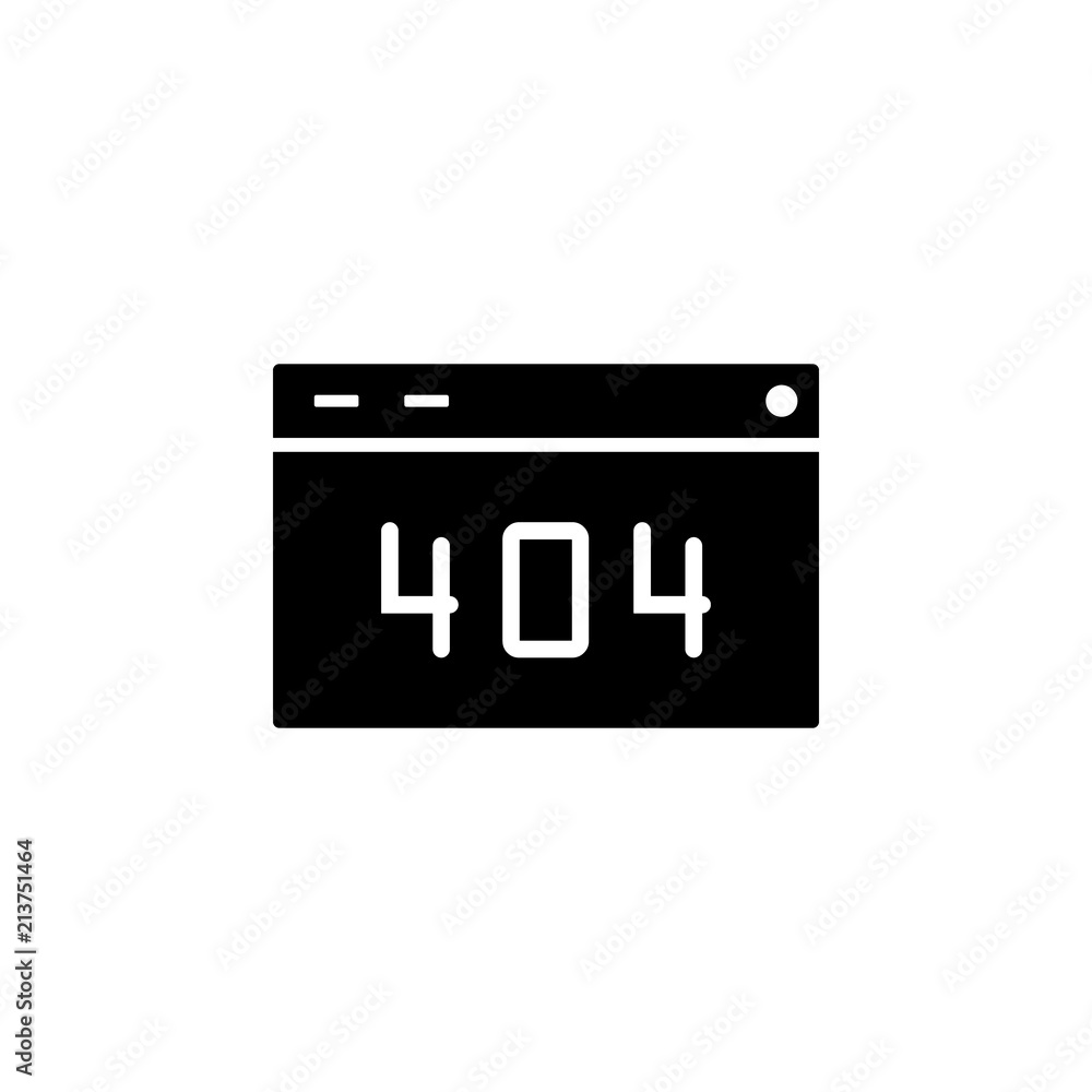 Poster error 404 icon. element of cybersecurity icon for mobile concept and web apps. glyph style error 404
