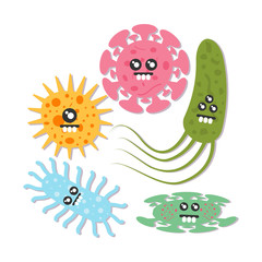 bacteria set. Antimicrobials