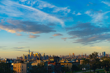 Fototapeta na wymiar New York, New York / USA - September 22, 2017: The New York City skyline from Sunset Park