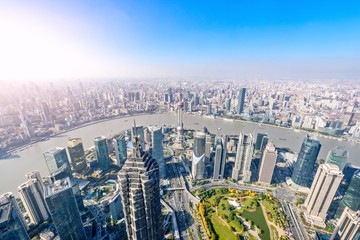 Fototapeta premium Urban scenery in Shanghai, China