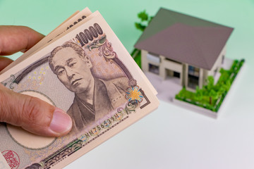 札束　1万円札　住宅購入イメージ