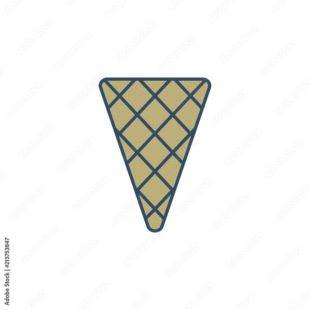 Poster ice cream cones colored dusk style icon. element of ice cream icon for mobile concept and web apps. 