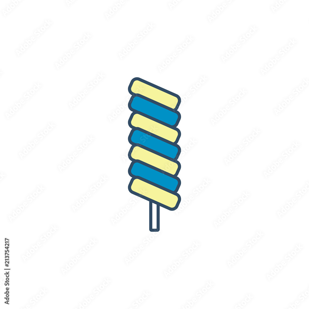 Aufkleber ice lolly colored dusk style icon. element of ice cream icon for mobile concept and web apps. dusk s