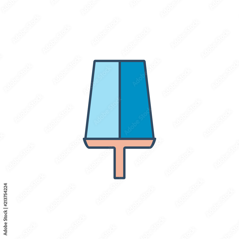 Poster ice cream on stick colored dusk style icon. element of ice cream icon for mobile concept and web app