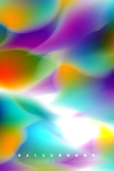 Holographic paint explosion design, fluid colors flow, colorful storm. Liquid mixing colours motion concept, trendy abstract background layout template for business presentation, app wallpaper banner