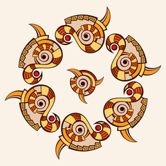 Mandala. Creative circular ornament.