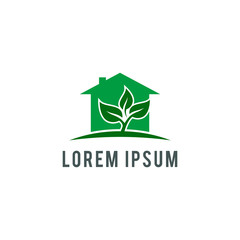 eco home logo template vector illustration