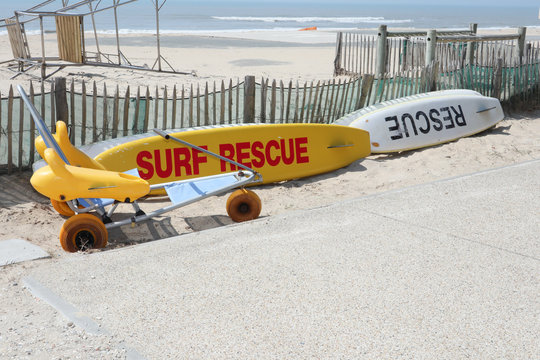 Wheelchair special for sand beach and surf rescue in seaside summer