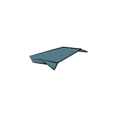 whale colored origami style icon. Element of animals icon. Made of paper in origami technique vector Illustration whale icon can be used for web and mobile
