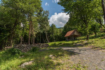 Picnic area under the castle Sebes