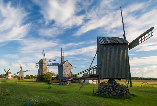 The old mill.  Estonian island Saaremaa.