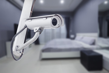 CCTV Camera surveillance operating with bedroom