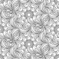 Black and white abstract seamless pattern.