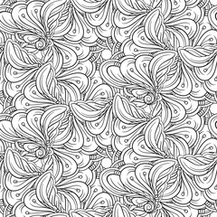 Black and white abstract seamless pattern.