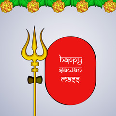Illustration of hindu festival Sawan Mass Background