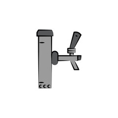 beer faucet colored sketch style icon. Element of beer icon for mobile concept and web apps. Hand drawn beer faucet icon can be used for web and mobile