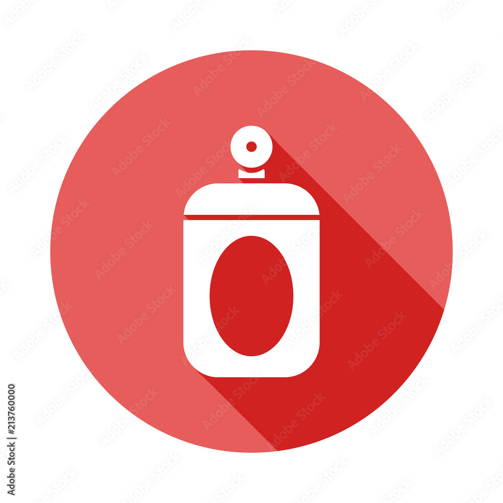 Poster air freshener long shadow flat icon. element of barber icon for mobile concept and web apps. long sh