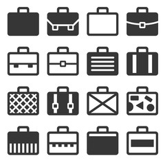 Case Icons Set on White Background. Vector