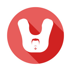 apron of a hairdresser long shadow flat icon. Element of barber icon for mobile concept and web apps. Long shadow apron of a hairdresser  icon can be used for web and mobile