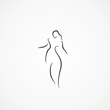 woman body icon vector