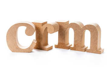 CRM on White Background
