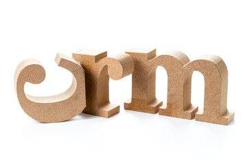 CRM on White Background