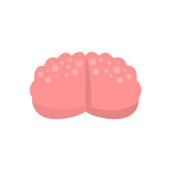 Brain icon in flat style