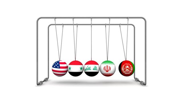 The United States as a destabilizing factor in geopolitics. Footage video