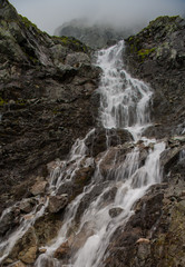 Waterfall in Tatra mountains. Morskie oko. 