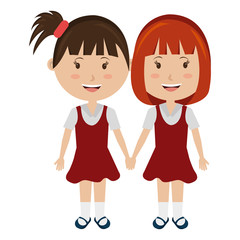 students girls couple characters