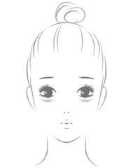 目の下の隈に悩む女子