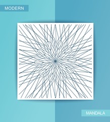 Modern Mandala. Geometry ornament of coloring book. Vector design