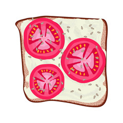 tomato cottage cheese, sesame diet vegan sandwich