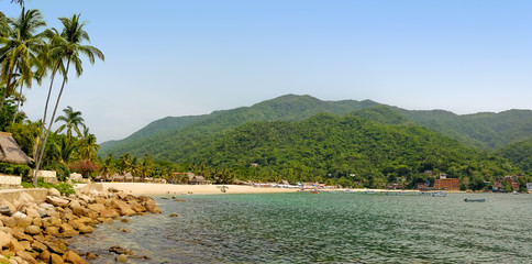 Panorama of Yelapa Beach in Mexico