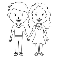 students couple avatars characters