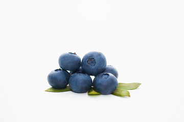 Fresh berries isolated on white background.