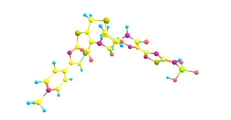 Ceftaroline molecular structure isolated on white
